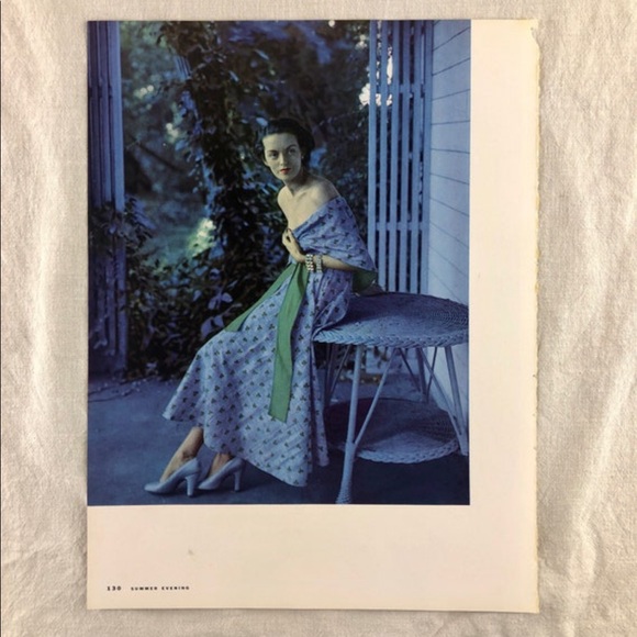 ! 1 Page/2 Sides frm 1951 Photo Book, Evening Rainstorm, Hands Arranging Flowers - Picture 3 of 4